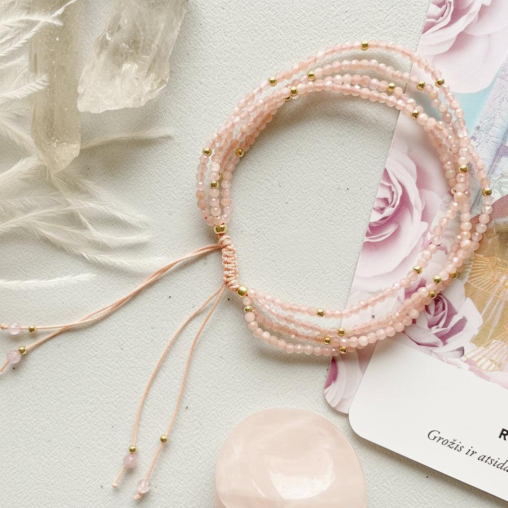 Rose quartz bracelet "Tenderness"