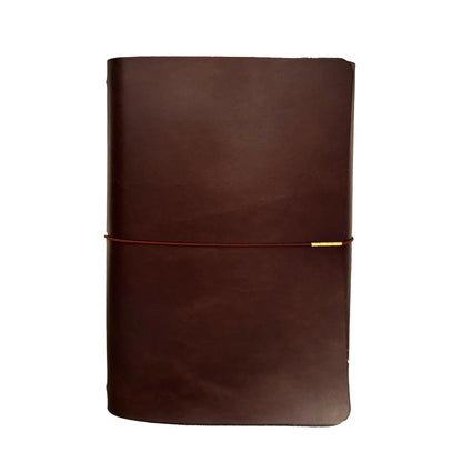 self-improvement notebooks with a leather cover