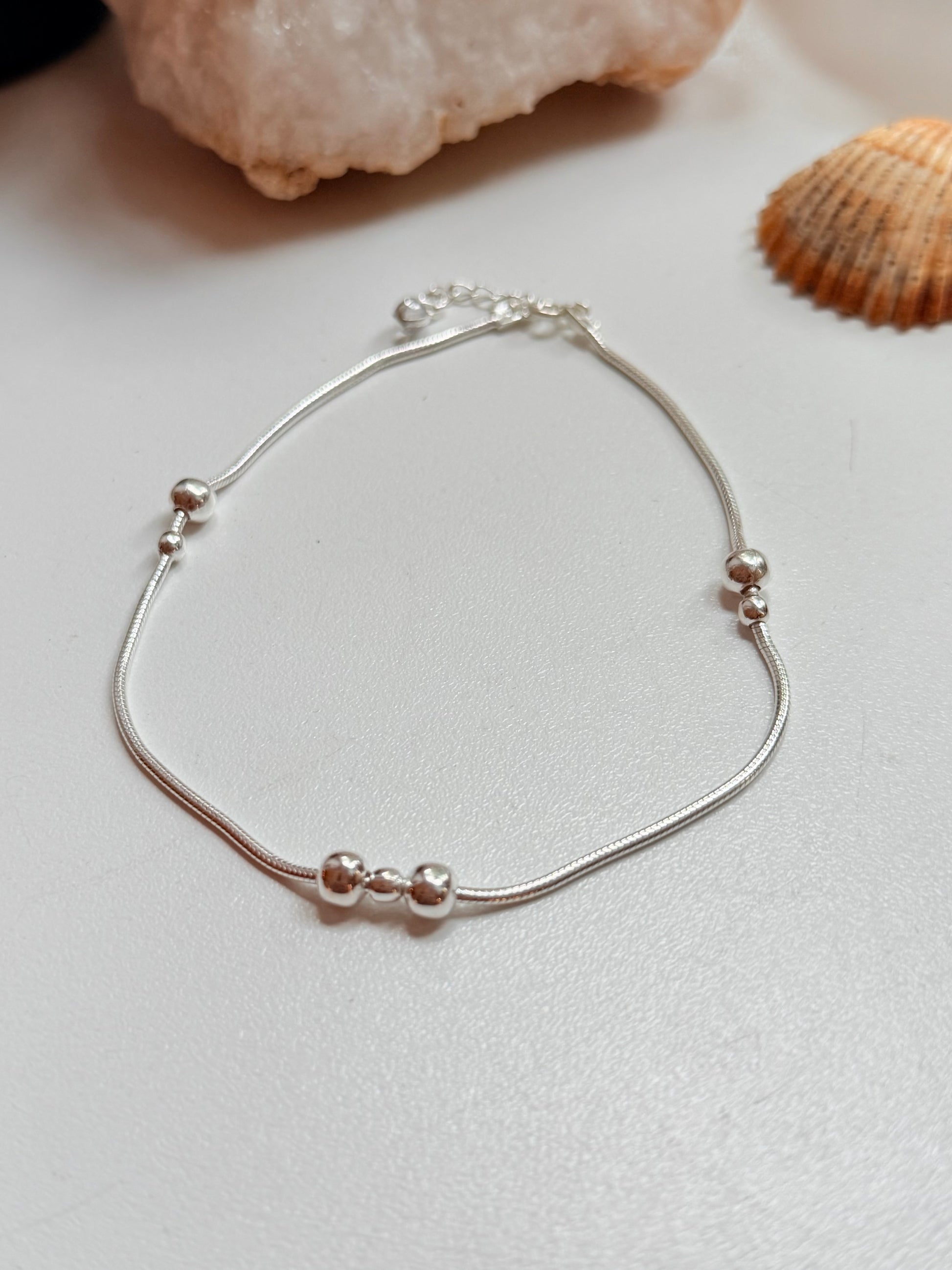 Silver anklet