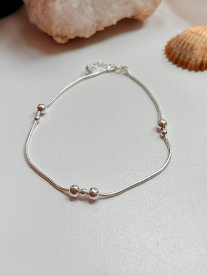 Silver anklet