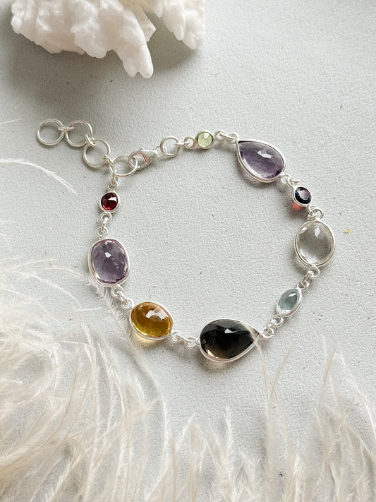 Sidabrinė apyrankė “Kristalų sodas”