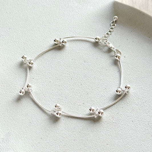 Sidabrinė apyrankė "Likimo gijos", 19 cm