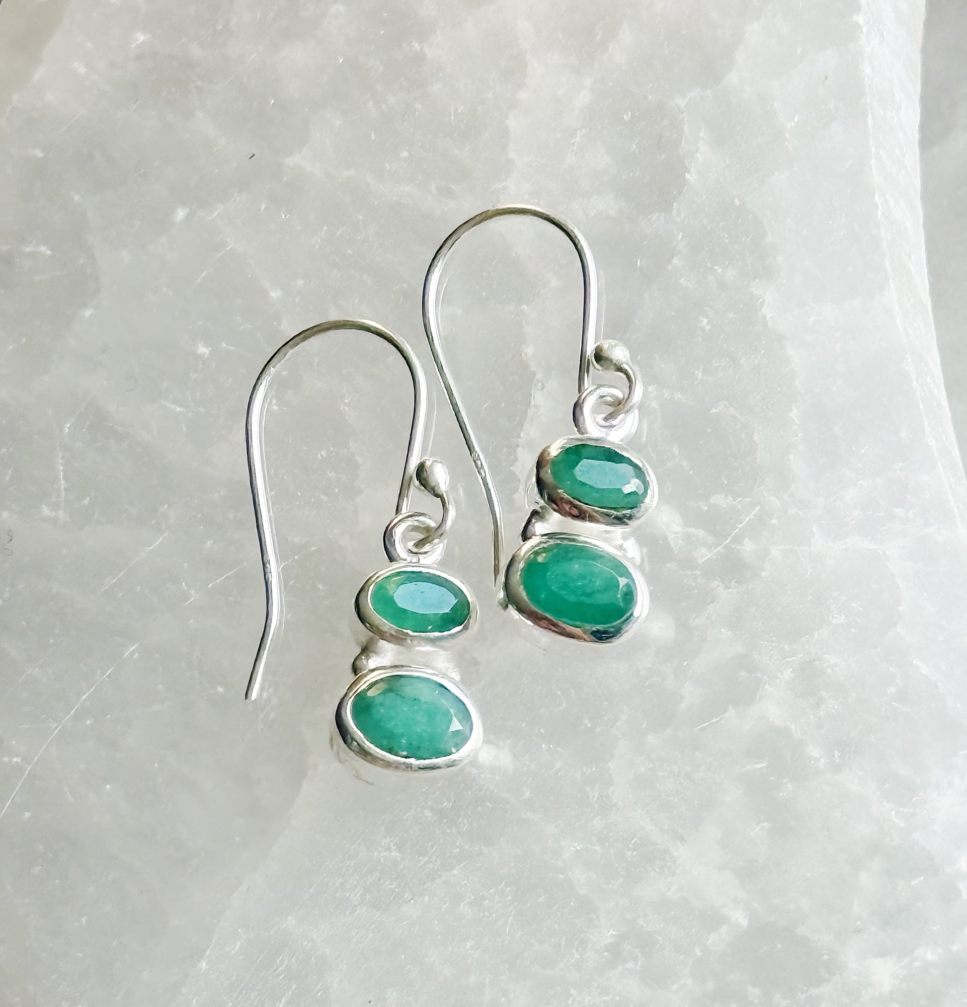 Silver Aventurine earrings