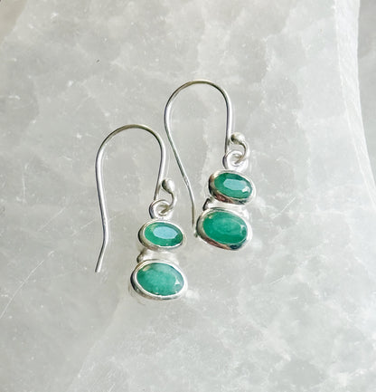 Silver Aventurine earrings