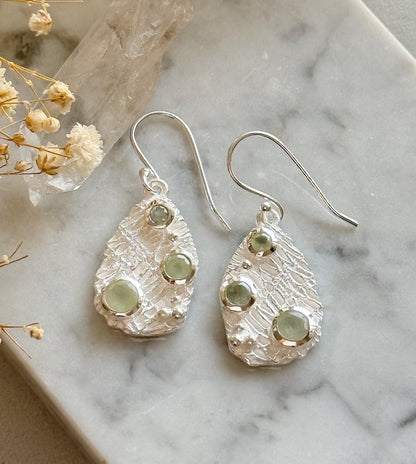 Sidabriniai auskarai su prenitu