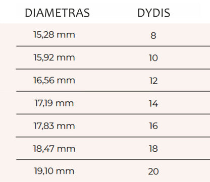 Sidabrinis Kalnų Krištolo žiedas / 18 dydis