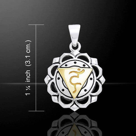 Sidabrinis gerklės čakros pakabukas „Pasitikėjimas“