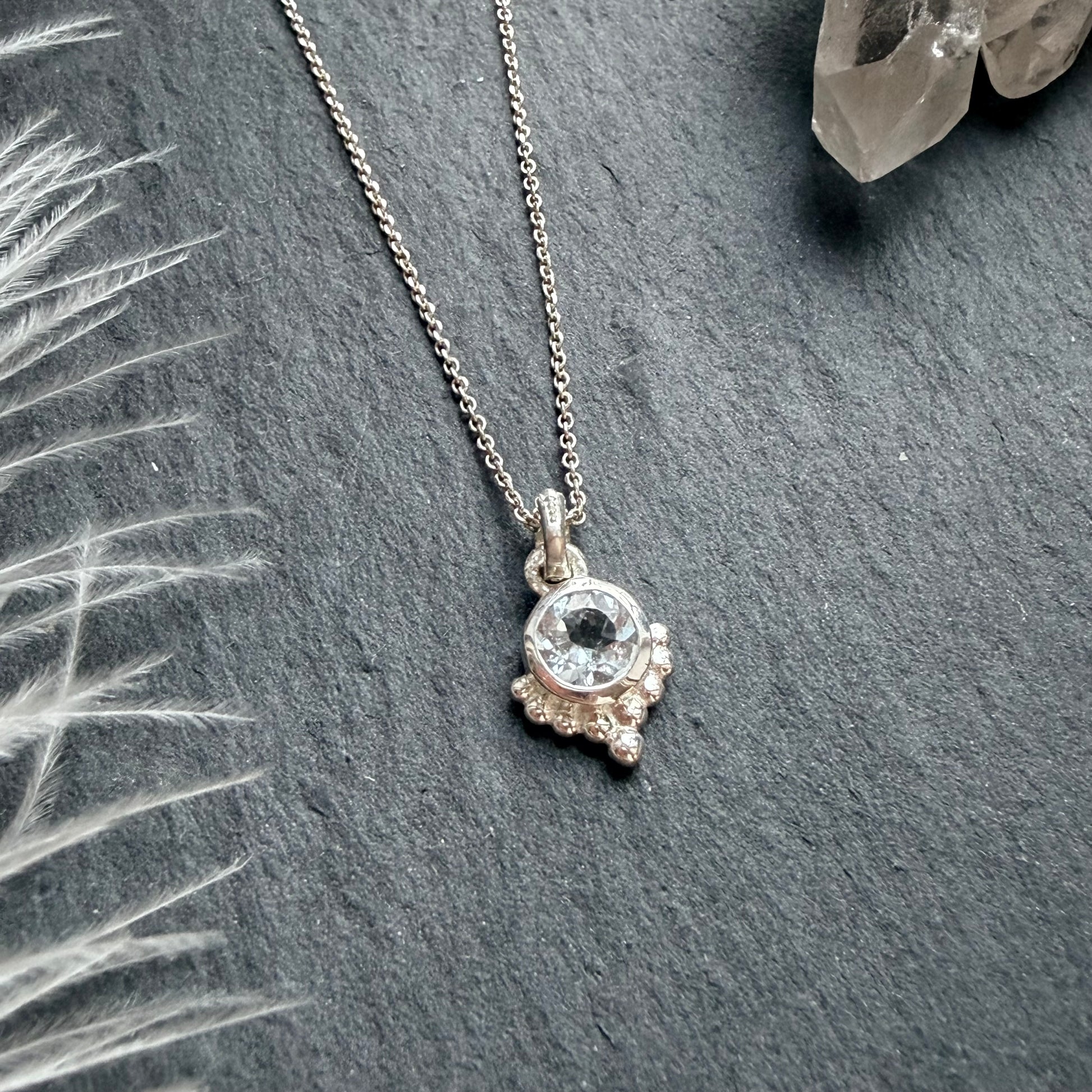 Sidabrinis pakabukas Peridotas/Labradoritas/Topazas