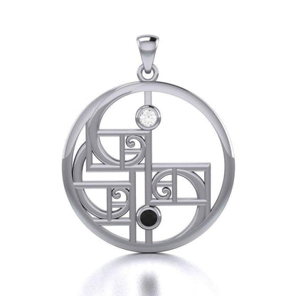 Sidabrinis pakabukas „Yin Yang“