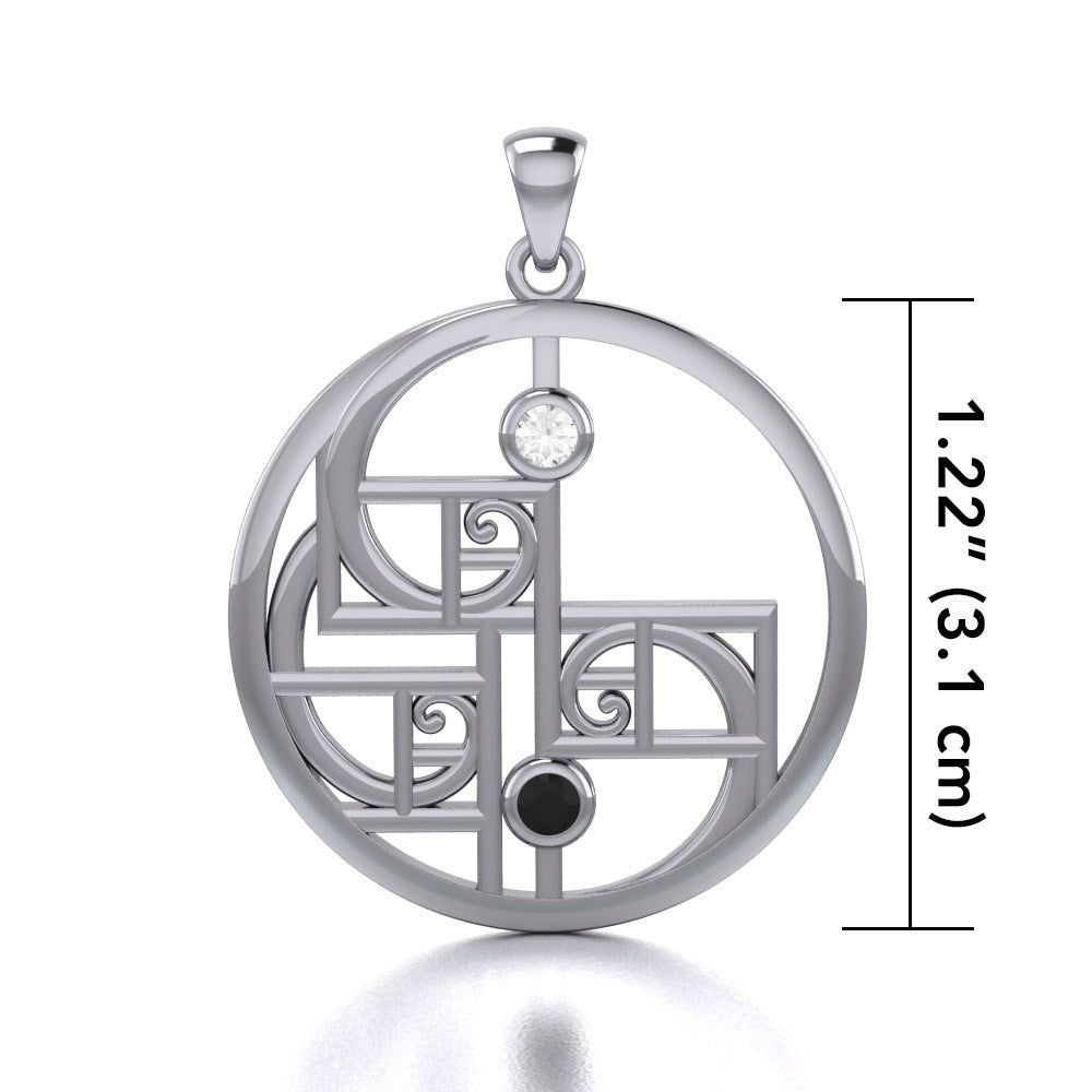 Sidabrinis pakabukas „Yin Yang“