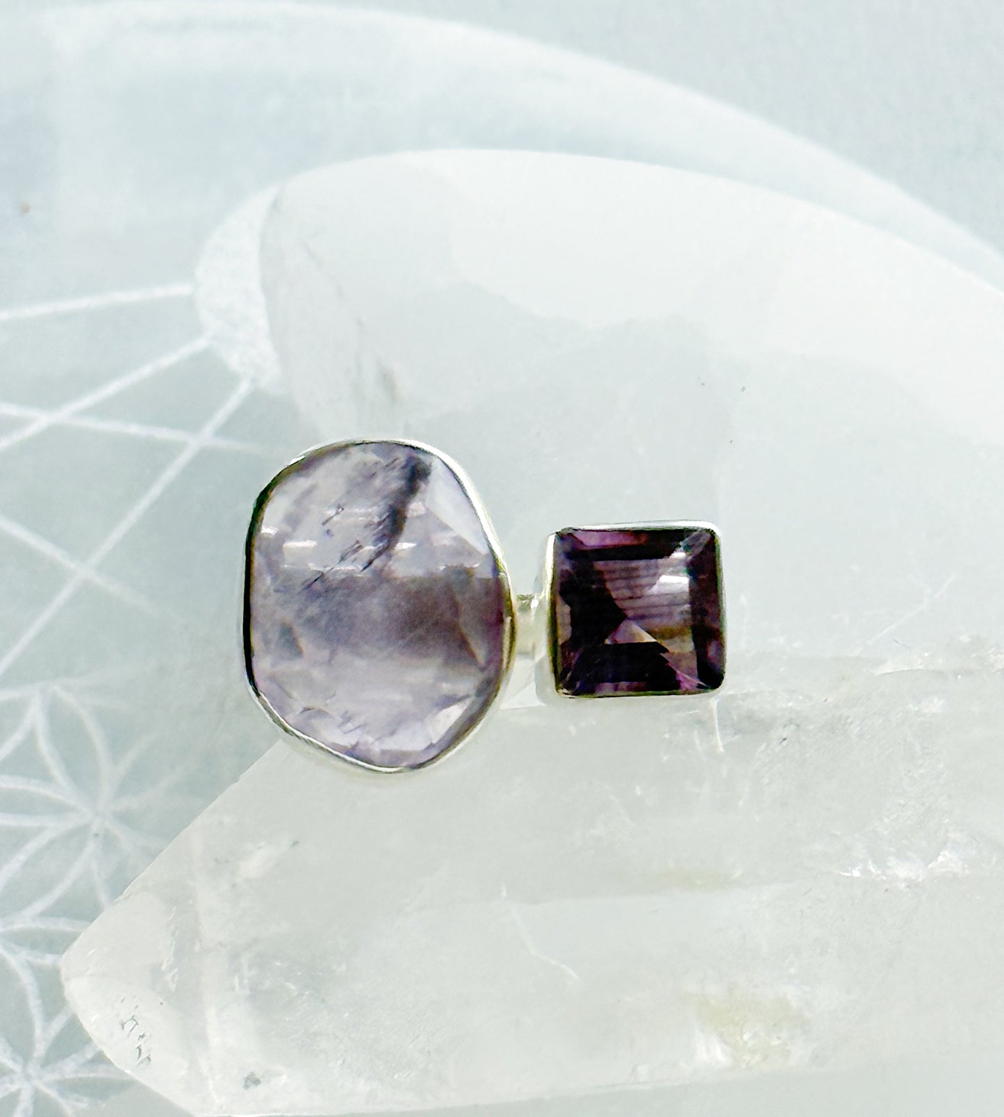 Sidabrinis žiedas “Ametistas” / 16 dydis