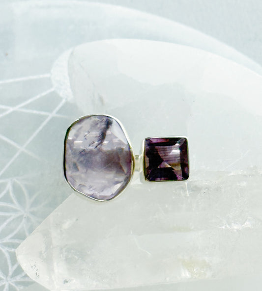 Sidabrinis žiedas “Ametistas” / 16 dydis