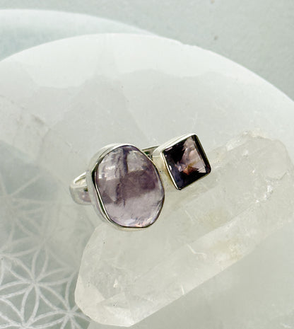 Sidabrinis žiedas “Ametistas” / 16 dydis