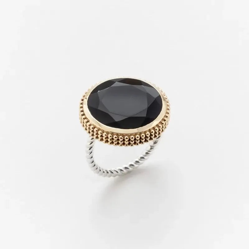 Silver ring "Great Onyx"
