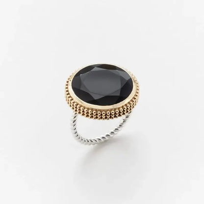 Silver ring "Great Onyx"