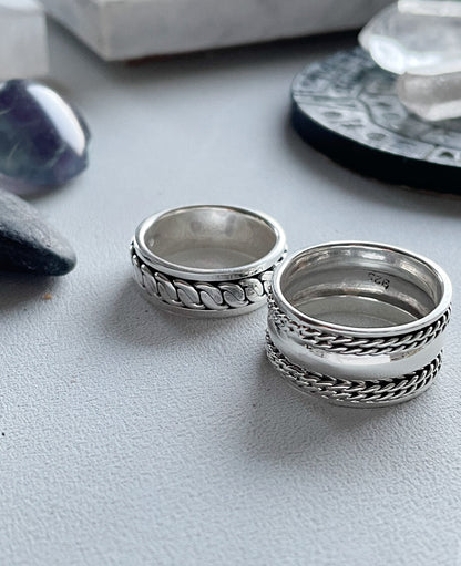 Sidabrinis žiedas "Juostos"