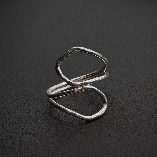 Sidabrinis žiedas "Linijos"