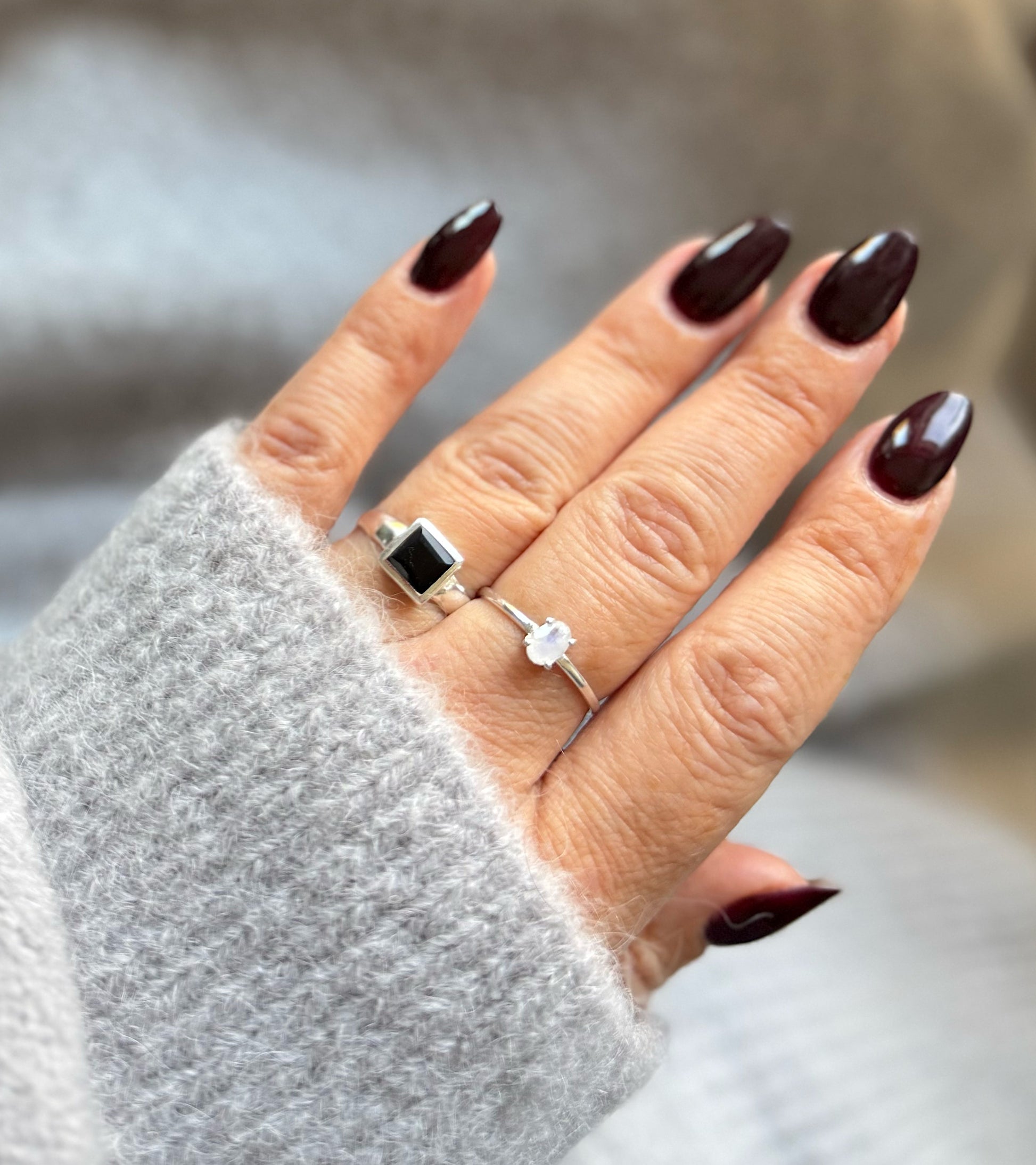 Sidabrinis žiedas "Oniksas”