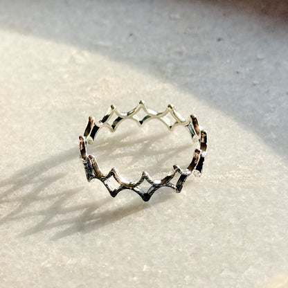 Sidabrinis žiedas “Mėnulio karūna”