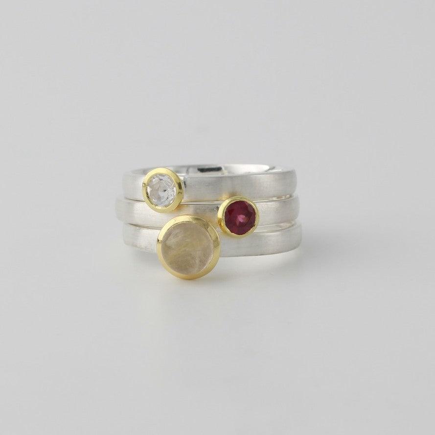 Sidabrinis žiedas su rodolitu “Širdies balsas”