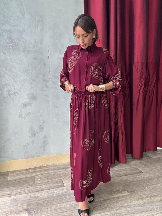 Sijono ir palaidinės kostiumėlis “Rubino Aura”