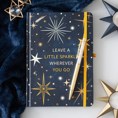 Užrašų knygelės ir rašiklio rinkinys "Leave A Little Sparkle"