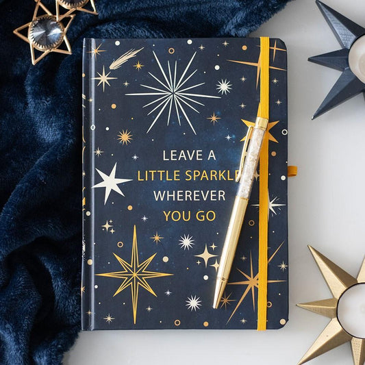 Užrašų knygelės ir rašiklio rinkinys "Leave A Little Sparkle"