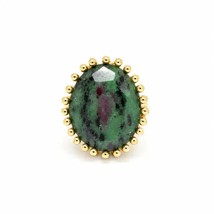 Ring with ruby zoisite
