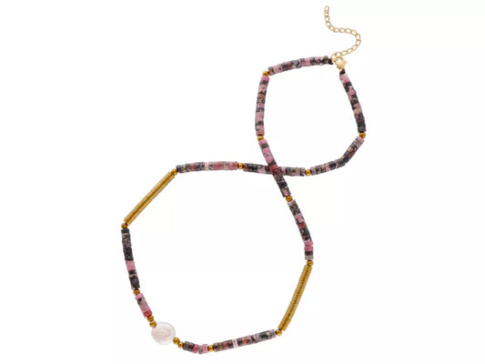 Rhodonite necklace “Gate of the Heart”