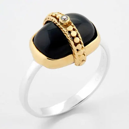 Sideline ring "Onyx drop"