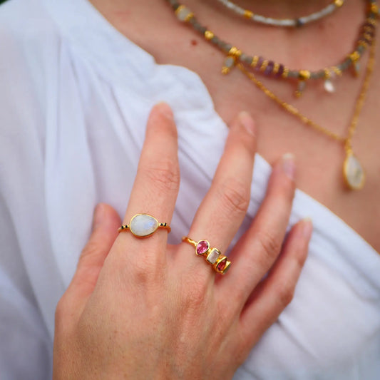 Ring with Moonstone "Full Moon"