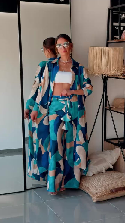 Kelnių ir palaidinės kostiumėlis “Vandenyno vėjas”