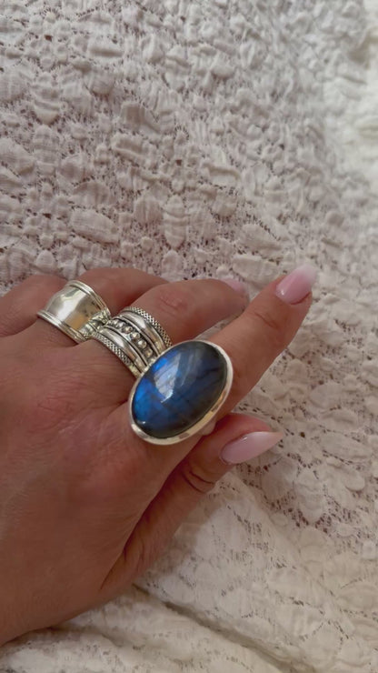 "Labradorite" silver ring